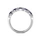 5 - Keva 3.40 mm Blue Sapphire 5 Stone Wedding Band 