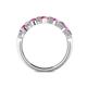 5 - Keva 3.40 mm Pink Sapphire 5 Stone Wedding Band 