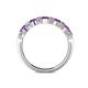 5 - Keva 3.40 mm Amethyst 5 Stone Wedding Band 