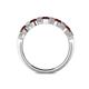 5 - Keva 3.40 mm Red Garnet 5 Stone Wedding Band 