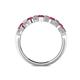 5 - Keva 3.40 mm Rhodolite Garnet 5 Stone Wedding Band 