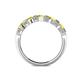 5 - Keva 3.40 mm Yellow Diamond 5 Stone Wedding Band 