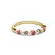 2 - Keva 3.00 mm Rhodolite Garnet and Diamond 5 Stone Wedding Band 