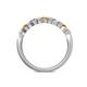 5 - Keva 3.00 mm Citrine and Diamond 5 Stone Wedding Band 