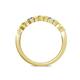 5 - Keva 3.00 mm Yellow and White Diamond 5 Stone Wedding Band 