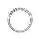 5 - Keva 3.00 mm Tanzanite and Lab Grown Diamond 5 Stone Wedding Band 