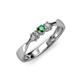 3 - Rylai Emerald and Diamond Three Stone Engagement Ring 