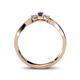 4 - Rylai Blue Sapphire and Diamond Three Stone Engagement Ring 