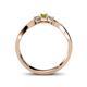 4 - Rylai Peridot and Diamond Three Stone Engagement Ring 