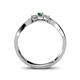 4 - Rylai Emerald and Diamond Three Stone Engagement Ring 