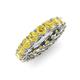 4 - Lucida 4.00 mm Round Yellow Sapphire U Prong Eternity Band 