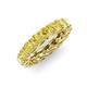 4 - Lucida 4.00 mm Round Yellow Sapphire U Prong Eternity Band 