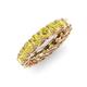 4 - Lucida 4.00 mm Round Yellow Sapphire U Prong Eternity Band 