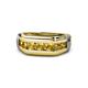 1 - Brad Round Citrine 7 Stone Men Wedding Ring