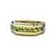 1 - Brad Round Peridot 7 Stone Men Wedding Ring