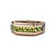 1 - Brad Round Peridot 7 Stone Men Wedding Ring