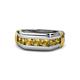 1 - Brad Round Citrine 7 Stone Men Wedding Ring
