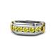 1 - Brad Round Yellow Diamond 7 Stone Men Wedding Ring