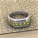 3 - Brad Round Peridot 7 Stone Men Wedding Ring