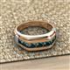 3 - Brad Round London Blue Topaz 7 Stone Men Wedding Ring