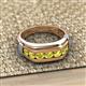 3 - Brad Round Yellow Diamond 7 Stone Men Wedding Ring