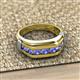 3 - Brad Round Tanzanite 7 Stone Men Wedding Ring