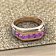 3 - Brad Round Amethyst 7 Stone Men Wedding Ring