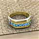 3 - Brad Round Blue Topaz 7 Stone Men Wedding Ring