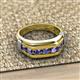 3 - Brad Round Iolite 7 Stone Men Wedding Ring