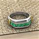 3 - Brad Round Emerald 7 Stone Men Wedding Ring