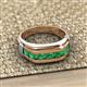 3 - Brad Round Emerald 7 Stone Men Wedding Ring