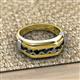 3 - Brad Round Black Diamond 7 Stone Men Wedding Ring