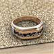 3 - Brad Round Black Diamond 7 Stone Men Wedding Ring