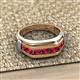 3 - Brad Round Ruby 7 Stone Men Wedding Ring