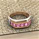 3 - Brad Round Pink Sapphire 7 Stone Men Wedding Ring