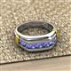 3 - Brad Round Tanzanite 7 Stone Men Wedding Ring