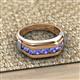 3 - Brad Round Tanzanite 7 Stone Men Wedding Ring