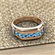 3 - Brad Round Blue Topaz 7 Stone Men Wedding Ring