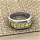 3 - Brad Round Yellow Diamond 7 Stone Men Wedding Ring