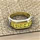 3 - Brad Round Yellow Diamond 7 Stone Men Wedding Ring