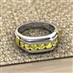 3 - Brad Round Yellow Sapphire 7 Stone Men Wedding Ring