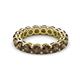 2 - Tiffany 4.00 mm Smoky Quartz Eternity Band 
