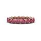 1 - Tiffany 4.00 mm Rhodolite Garnet Eternity Band 