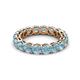 2 - Tiffany 4.00 mm Aquamarine Eternity Band 
