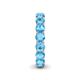 5 - Tiffany 4.00 mm Blue Topaz Eternity Band 