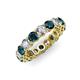 3 - Tiffany 4.00 mm Diamond and London Blue Topaz Eternity Band 