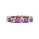 1 - Tiffany 4.00 mm Amethyst and Diamond Eternity Band 