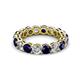 2 - Tiffany 4.00 mm Blue Sapphire and Diamond Eternity Band 