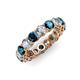 2 - Tiffany 4.00 mm Blue and White Diamond Eternity Band 