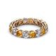 2 - Tiffany 4.00 mm Citrine and Diamond Eternity Band 
